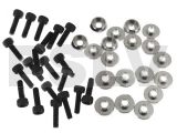  LX0795  Lynx Stepped Frame Screw Set - Silver - 20 T-REX600-700-800 